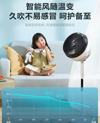 Quạt lưu thông không khí Midea quạt câm quạt điện để bàn nhà sàn lắc đầu quạt tuabin thẳng đứng GDE24MB