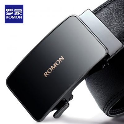 Thắt lưng nam Romon 1597 thắt lưng da khóa tự động xu hướng giải trí Thắt lưng da bò doanh nhân thanh niên trung niên