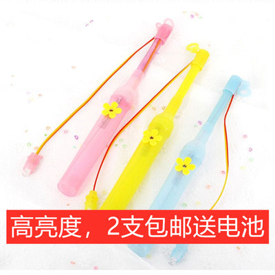 Tết Trung thu Đèn lồng đèn LED cột đèn di động cột tự làm vật liệu làm bằng tay đầy màu sắc ánh sáng vàng ống pin