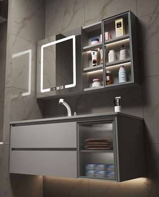 Slate tủ phòng tắm bồn rửa mặt kết hợp phòng tắm tối giản hiện đại bồn rửa mặt bồn rửa mặt thông minh tùy chỉnh phòng tắm