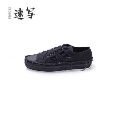 Phác thảo nam giới đầu mùa xuân thời trang giản dị xu hướng cổ điển thô cạnh ván giày giày vải giày nam thoải mái 8L1510530