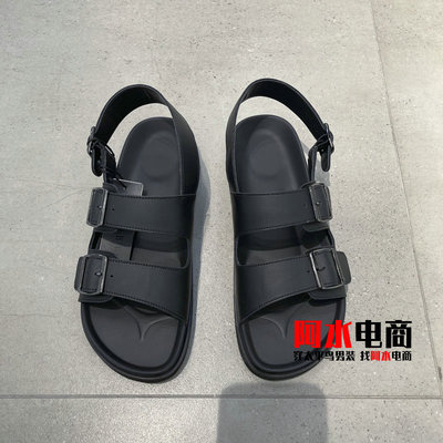 B2ZEC2111 Peacebird nam 2022 Dép nam mùa hè màu đen Giày nam thời trang giản dị