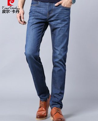 Pierre Cardin quần jean mùa xuân của nam giới quần mỏng thẳng nam mùa hè băng lụa quần nam giới mỏng quần đơn giản