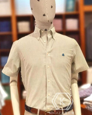 Mua Áo sơ mi nam công sở mùa hè của Brooks Brothers / Booker Brothers Áo sơ mi ngắn tay trơn màu đơn giản