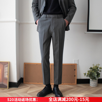 Chất lượng cao mùa hè quần nam mỏng mùa hè mỏng chân nhỏ chín điểm quần âu nam xu hướng quần phù hợp thẳng