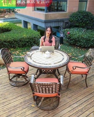 Bàn ghế ngoài trời Bàn đá hoa cương phong cách Châu Âu ngói nhôm đúc ngoài trời sân vườn ngoài trời bàn ghế sắt rèn ban công thư giãn