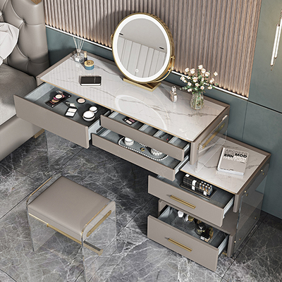 Bàn trang điểm phòng ngủ ánh sáng tủ lưu trữ sang trọng một bàn trang điểm acrylic màu đỏ ròng nhà thiết kế tất cả bàn trang điểm bằng gỗ nguyên khối