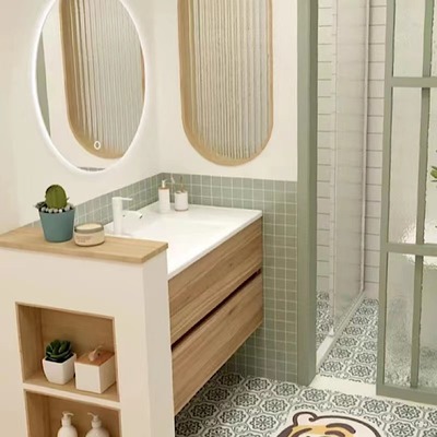 Tủ phòng tắm đá vi tinh kết hợp chậu rửa vệ sinh kiểu nhật chậu rửa bắc âu chậu 1 khối đá nano