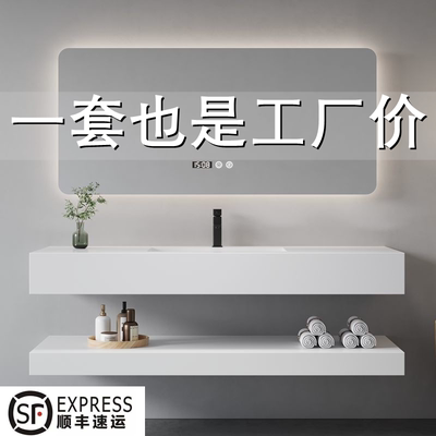 Tủ phòng tắm bằng đá phiến hai lớp đơn giản kết hợp một bồn rửa phòng tắm khách sạn bồn rửa thông minh tùy chỉnh hồ bơi