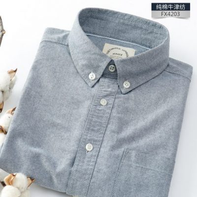 Áo sơ mi trắng nam ngắn tay Oxford quay Hồng Kông phong cách Nhật Bản cotton giản dị xu hướng Hàn Quốc mỏng dài tay kích thước áo sơ mi