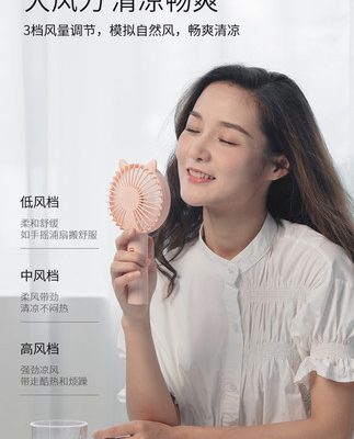 Quạt nhỏ cầm tay mini usb có thể sạc lại tắt tiếng gió cao ký túc xá sinh viên văn phòng quạt cầm tay di động