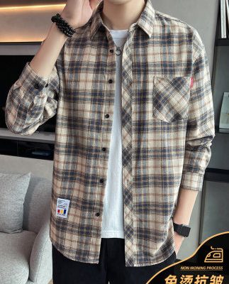 Áo sơ mi kẻ sọc nam mùa xuân và mùa thu rời thương hiệu thời trang dài tay giản dị 2022 mùa hè mỏng phiên bản Hàn Quốc quần áo hợp thời trang