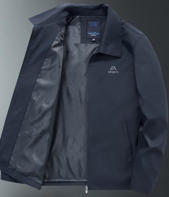 Bố áo khoác mùa xuân và mùa thu 2022 mới áo khoác nam trung niên giản dị mùa xuân mỏng ve áo nam trung niên