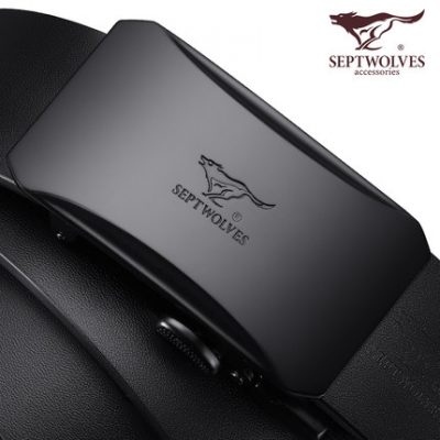 Thắt lưng Septwolves thắt lưng nam da tự động khóa thắt lưng nam chính hãng cao cấp thương hiệu cao cấp thắt lưng da bò nguyên chất 2022 mới