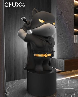 Phòng khách quy mô lớn từ sàn đến trần nhà trang trí đèn cắt tóc Phòng ngủ siêu nhân xu hướng búp bê net đồ trang trí sáng tạo bằng tay màu đỏ