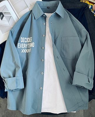 Áo sơ mi nam, mẫu dài tay mùa xuân và mùa thu, áo sơ mi giản dị và đẹp trai, áo sơ mi Nhật Bản phong cách Hồng Kông mùa hè, áo khoác dụng cụ thương hiệu thủy triều