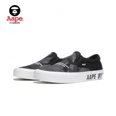 Aape nam giới mùa xuân và mùa hè thêu chữ ape face ngụy trang canvas giày trượt ván giản dị 6759XXG