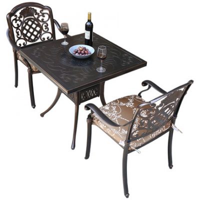 Phong cách Trung Quốc mới ban công sân vườn biệt thự bàn ghế nhôm đúc đồ nội thất hiên ngoài trời kết hợp bộ ba mảnh sắt rèn chống thấm