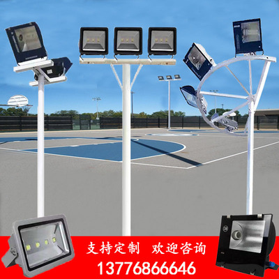 Sân vận động cột đèn LED chiếu sáng ngoài trời cột đèn vuông 6 mét 8 mét lũ lụt cột đèn sân bóng rổ cột đèn chiếu sáng đặc biệt