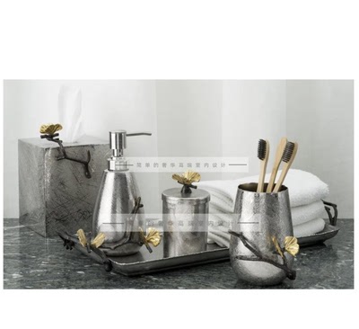 [Đơn giản sang trọng] Michael Aram ánh sáng sang trọng bướm vàng bạch quả phòng tắm đồ vệ sinh cá nhân