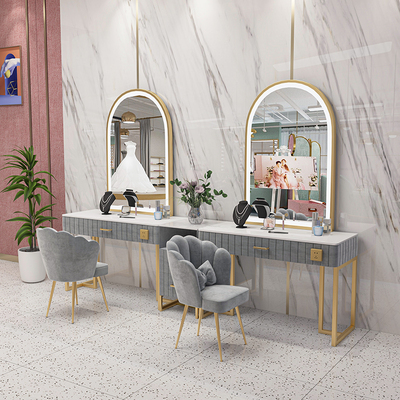 Bàn trang điểm có đèn cao cấp Studio chụp ảnh chuyên nghiệp Bàn trang điểm đá cẩm thạch Tiệm áo cưới Bàn trang điểm thẩm mỹ viện