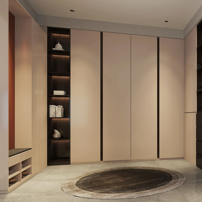Một cửa đến tủ quần áo trên cùng toàn bộ ngôi nhà tùy chỉnh tổng thể phòng ngủ nhà cửa trượt cửa trượt cửa trượt áo choàng phòng ánh sáng đồ nội thất sang trọng tùy chỉnh