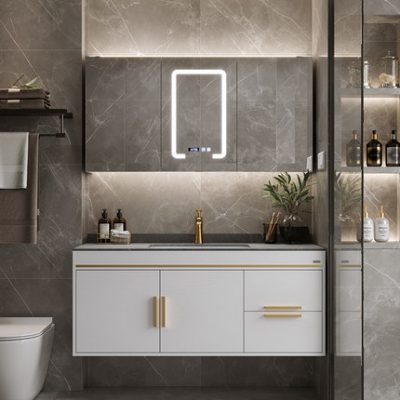 Kabe đá phiến tích hợp tủ phòng tắm phòng tắm chậu rửa hiện đại tối giản ánh sáng sang trọng chậu rửa sang trọng kết hợp tủ