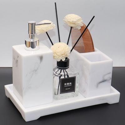 Phong cách Châu Âu phòng tắm mẫu phòng tắm trang trí nhẹ nhàng đồ trang trí nước rửa tay chai khay đựng đồ vệ sinh cá nhân phòng tắm khách sạn