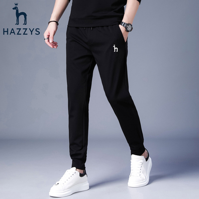 Quần tây nam giản dị Haggis 2022 mùa xuân và mùa hè mới băng lụa quần thể thao tất cả các trận đấu quần thể thao mỏng-vừa vặn corset thủy triều