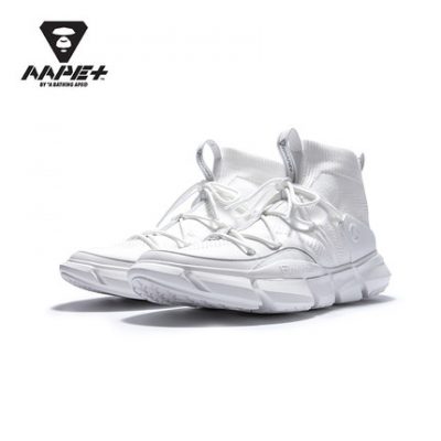 AAPE + thể thao nam lưới cao cổ giày thể thao có ren 6676XXD