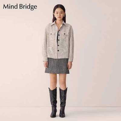 Spot Mind Bridge chính hãng áo khoác nhỏ hương thơm mùa đông mới cho nữ năm 2021 MVJK828A-1180