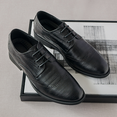 TWENTYFIVE 2021 giày da nam kinh doanh chính thức nhẹ và phong cách quen thuộc của nam giới tăng da giày da công sở bình thường