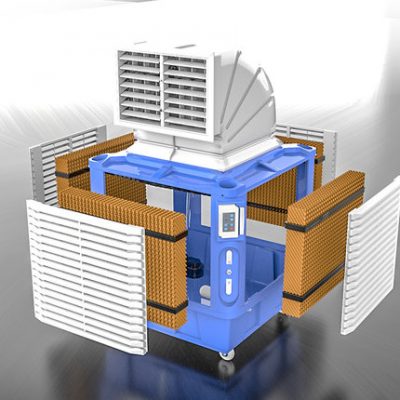 Xưởng làm mát không khí công nghiệp di động Máy lạnh chăn nuôi thương mại Quạt làm lạnh Phòng xưởng lớn Bảo vệ môi trường Máy điều hòa không khí nước