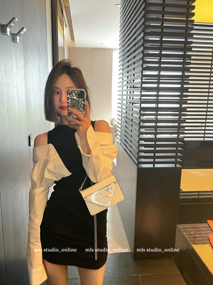 MLS cao cấp váy đầm nữ hot girl mùa hè 2022 mới khí chất gói hông áo váy thiết kế ngách váy