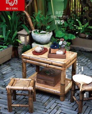 Sự khéo léo Quảng trường ngoài trời sân vườn bố trí đồ trang trí tre Trung Quốc nhỏ bàn cà phê ban công cảnh quan trang trí cảnh quan