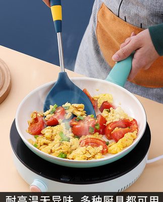 Thìa silicone nấu ăn thìa chống dính chảo chống dính thìa đặc biệt không làm tổn thương chảo thực phẩm cấp độ rán thìa súp thìa đũa bộ đồ dùng nhà bếp