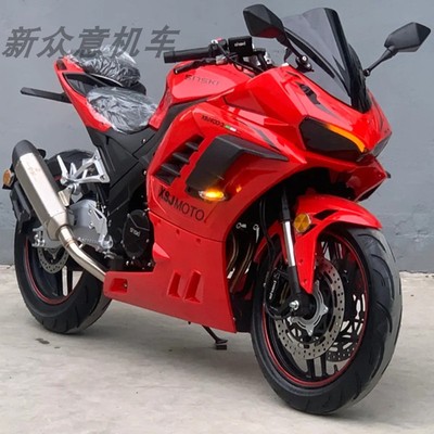 Răng lửa Jiaolong thế hệ thứ hai mới nhất 400CC xe máy thể thao hạng nặng đầu máy xi-lanh đôi làm mát bằng nước trên toàn quốc có thể được cấp phép