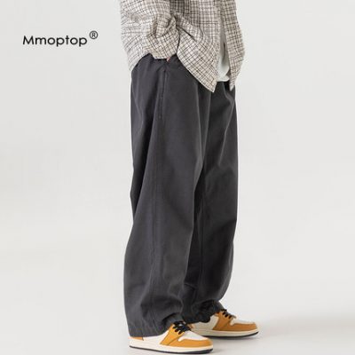 Mmoptop2022 mùa hè mát mẻ cổng gió xếp nếp quần âu nam mỏng thoáng khí quần nam