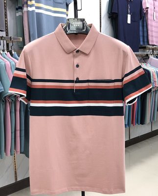 Áo phông cotton ngắn tay bố trung niên cho người trung niên và người già 40-60 tuổi có túi ve áo sơ mi nam mùa hè POLO rộng rãi