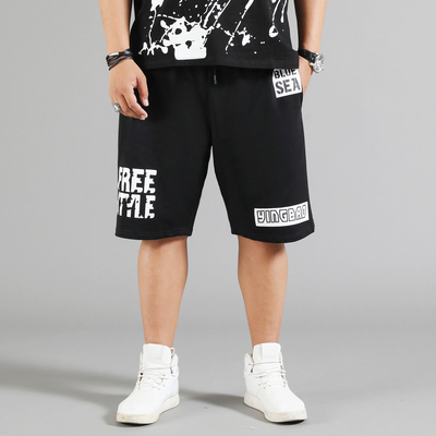 Mùa hè thủy triều người đàn ông béo cộng với chất béo cộng với kích thước của nam giới quần lớn cotton thường quần short năm điểm quần nam ống rộng nửa chân đàn ông