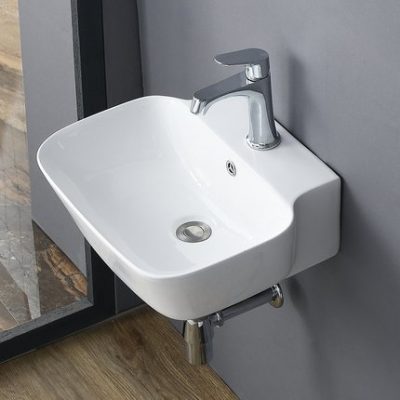 Yishang gỗ tình yêu chậu rửa căn hộ nhỏ treo tường nhà vệ sinh treo tường treo tích hợp gốm