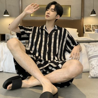 Bộ đồ ngủ nam Modal mùa hè mỏng mùa hè chất lượng cao có thể mặc bên ngoài bộ đồ mặc nhà 2022 new