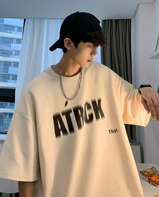 Châu Âu và Mỹ thương hiệu thủy triều áo thun nam rộng rãi ngoại cỡ thiết kế ngắn tay cảm giác thích hợp Quần áo cotton retro của Mỹ mùa hè