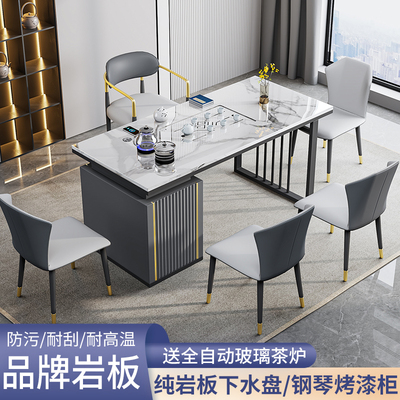 Bàn trà và ghế sa lông kết hợp bàn trà kung fu tối giản hiện đại nhẹ nhàng sang trọng tại nhà văn phòng bộ bàn trà tất cả trong một