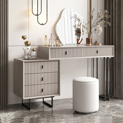 Bàn trang điểm tối giản kiểu Ý phòng ngủ cao cấp thiết kế tối giản hiện đại nhẹ sang trọng sang trọng bằng gỗ rắn bàn trang điểm tích hợp tủ lưu trữ