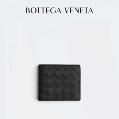 BOTTEGA VENETA Baodiejia cổ điển dành cho nam và nữ cùng phong cách ví BV ngắn đơn giản