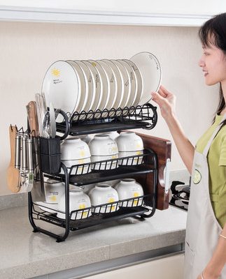 Giá bát đĩa, giá nhà bếp, bát đĩa, dụng cụ nhà bếp, giá để đồ, hộp đựng bộ đồ ăn, giá dao, bát đĩa, giá thoát nước, Nhiều lớp