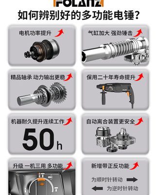 Búa điện nhẹ Máy khoan va đập công suất cao của Đức Máy khoan điện dụng cụ điện bê tông gia dụng nhỏ Máy khoan điện đa năng