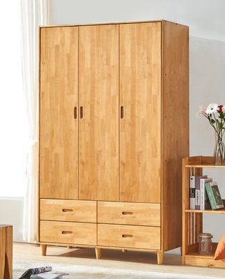 Tất cả gỗ nguyên khối Tủ quần áo gỗ bách Nhật Bản nội thất phòng ngủ kiểu Bắc Âu Căn hộ nhỏ 23 cửa Tủ quần áo trẻ em tủ nhỏ đơn giản