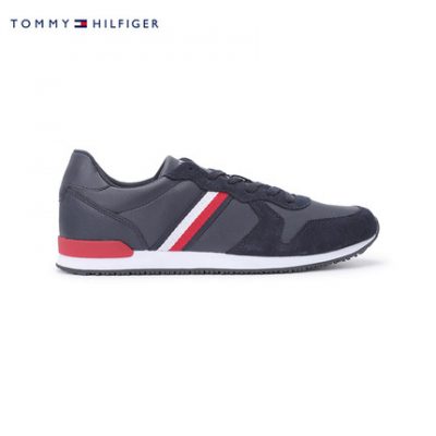Tommy 22 New Spring dành cho nam giới retro khâu màu đỏ trắng và xanh lam vải dây giày sneakers quà tặng 03272